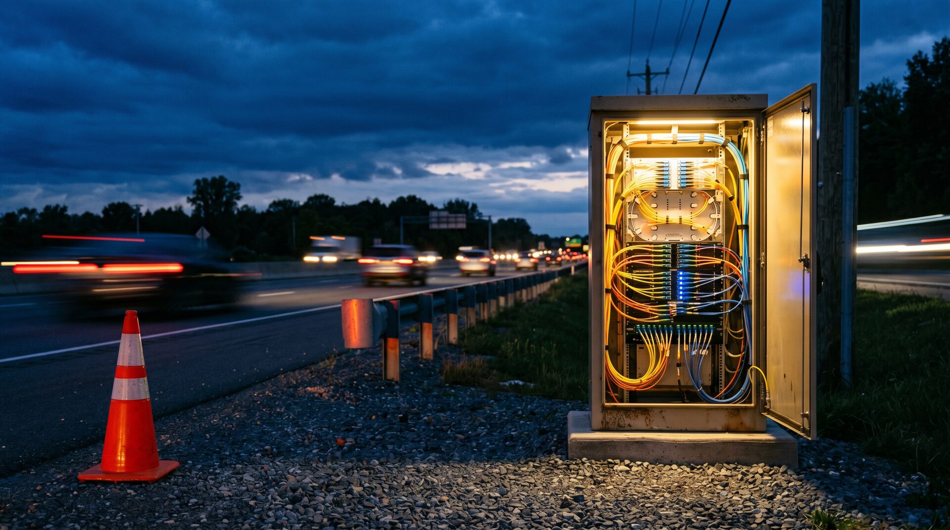 Fiber communications cabinet